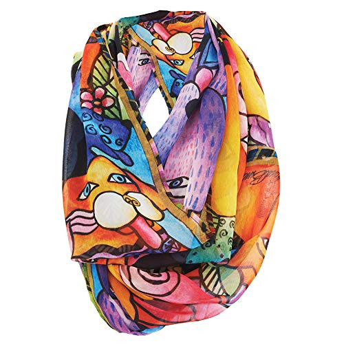 Laurel Burch Artistic Infinity Scarf Collection  Canine Clan