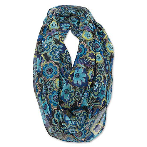 Laurel Burch Artistic Infinity Scarf Collection  Laurel Burch Blue Lime Floral