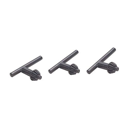 Utoolmart Chuck Key 5mm Pilot 11 Teeth for 06 6mm Drill Chuck Black 3 Pcs