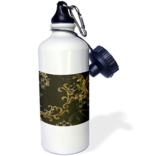 3dRose Vintage Golden Accents and Gradient Background Sports Water Bottle 21oz 21 oz Multicolor 3dRose Vintage Golden Accents and Gradient Background Sports Water Bottle 21oz 21 oz Multicolor