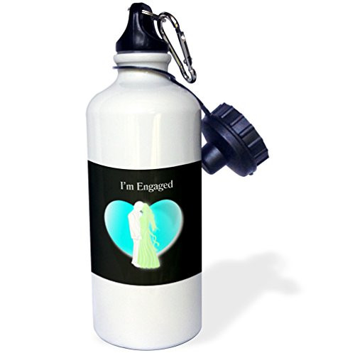 3dRose Print of Im Engaged On Black Background Sports Water Bottle 21oz 21 oz Multicolored 3dRose Print of Im Engaged On Black Background Sports Water Bottle 21oz 21 oz Multicolored