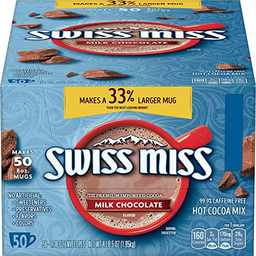 Swiss Miss Milk Chocolate Hot Cocoa Mix Packets   50 ct 69 Ounce  Pack of 1   980129574