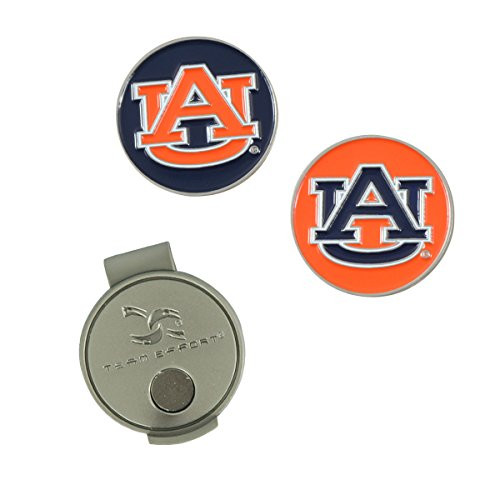 Team Effort Auburn Tigers Hat Clip   2 Ball Markers