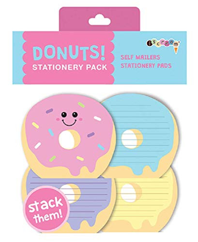 iscream Sweetest Donut Stack and Send Creative Stationery Sheets with 12 Mailers