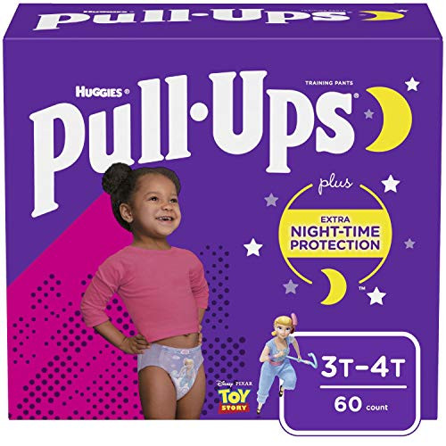 Pull Ups Night Time Girls  Training Pants 3T 4T 60 Ct