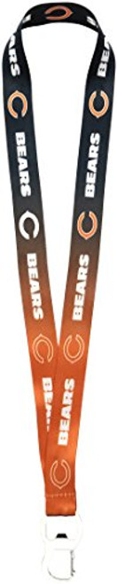 NFL Chicago Bears Ombre Lanyard Orange Dark Navy Onse Size NFL Chicago Bears Ombre Lanyard Orange Dark Navy Onse Size