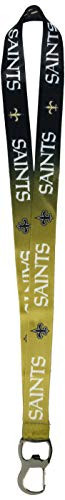 Pro Specialties Group NFL New Orleans Saints Ombre Lanyard Black Gold Onse Size