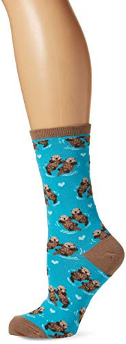 Socksmith Womens Significant Otter Crew Socks Bright BlueOne Size
