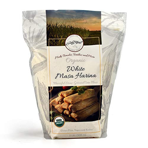 Gold Mine White Corn Masa Harina USDA Organic Macrobiotic Vegan Kosher and Gluten Free Flour for Healthy Mexican Dishes 2 LBS Gold Mine White Corn Masa Harina USDA Organic Macrobiotic Vegan Kosher and Gluten Free Flour for Healthy Mexican Dishes 2 LBS