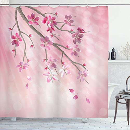 Ambesonne Nature Shower Curtain Illustration of Spring Tree Branch with Blossoms Sun Beams on Blurred Background Cloth Fabric Bathroom Decor Set with Hooks 84 Long Extra Pink Fuchsia Ambesonne Nature Shower Curtain Illustration of Spring Tree Branch with Blossoms Sun Beams on Blurred Background Cloth Fabric Bathroom Decor Set with Hooks 84 Long Extra Pink Fuchsia