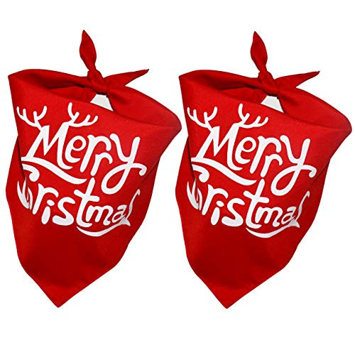 Malier 2 Pack Dog Bandana Christmas Pets Costume Scarf Triangle Bibs Kerchief Set Pet Accessories Decoration for Small Medium Large Dogs Cats Pets Malier 2 Pack Dog Bandana Christmas Pets Costume Scarf Triangle Bibs Kerchief Set Pet Accessories Decoration for Small Medium Large Dogs Cats Pets