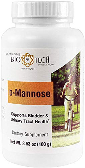 Bio Tech Pharmacal D Mannose Supports Bladder and Urinary Tract Health  Powder   100g