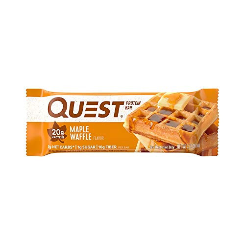 Quest Nutrition Maple Waffle Protein Bar High Protein Low Carb Gluten Free Keto Friendly 12 Count Quest Nutrition Maple Waffle Protein Bar High Protein Low Carb Gluten Free Keto Friendly 12 Count