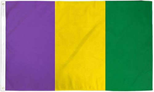 Mardi Gras Plain Flag   3x5ft Poly   Perfect for Parties Home Decor classrooms Events