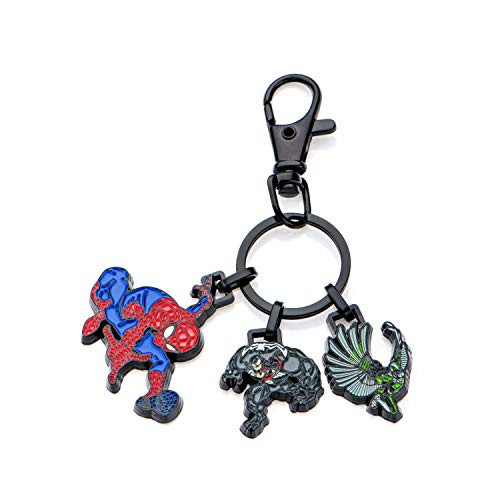 Marvel Black Ip and Base Metal Spioder Man with Black IP Key Chain