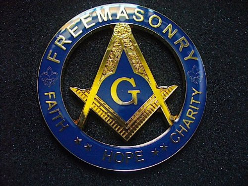 Delux Freemasonry Faith Hope Charity Heavy Alloy Car Emblem Delux Freemasonry Faith Hope Charity Heavy Alloy Car Emblem