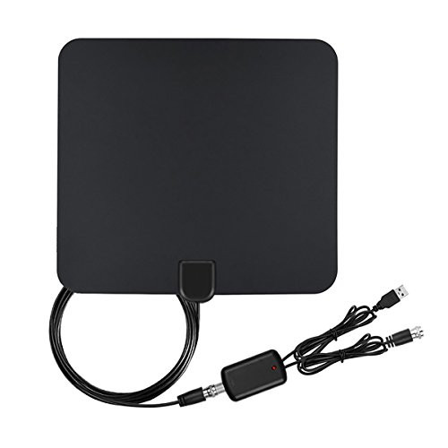 TV Antenna Indoor Amplified HDTV Antenna, Utoty TV Antenna for Digital TV Indoor 50 Mile Range with Detachable Amplifier Signal Booster, USB Power and 16Ft Coax Cable for 4K 1080P  Upgraded Version