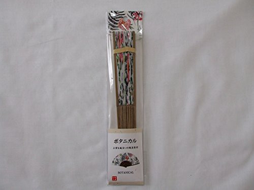 Daiso Japan Folding Fan Botanical  White