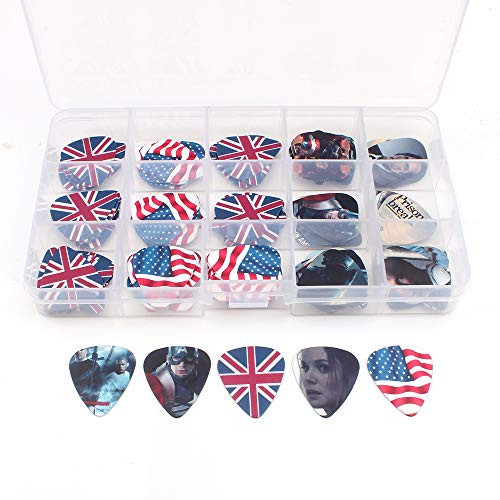 Guitar Picks SOACH 100 Pack Guitar Plectrums Gift For Bass Electric   Acoustic Guitars Ukulele   Includes Thin 046mm Medium 071mm Heavy 10mm with Pick Box  100PCS  6