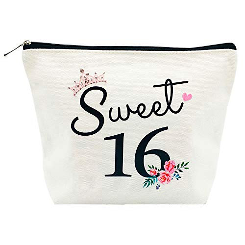 Sweet 16 Gifts for Girls 16th Birthday Gifts Ideas 16 Year Old Girls Sweet Sixteen Gifts for Teen Girls Cute Makeup Bag Sweet 16 Gifts for Girls 16th Birthday Gifts Ideas 16 Year Old Girls Sweet Sixteen Gifts for Teen Girls Cute Makeup Bag