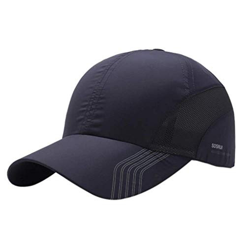 Croogo Sport Sun Cap Summer Quick Drying Sun Hat UV Protection Outdoor Cap Men Women Baseball Cap Hat Dark Gray