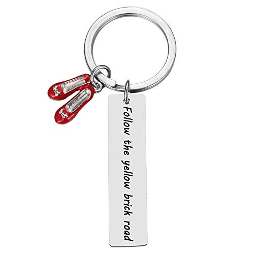The Wizard of Oz Inspired Encouragement Gifts for Women Appreciation Gifts Keychain   Follow the Yellow Brick Road