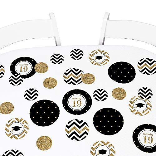 Big Dot of Happiness Gold Tassel Worth The Hassle - 2019 Graduation Party Giant Circle Confetti - Graduation Party Decorations - Large Confetti 27 Count