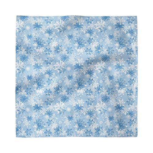 Ambesonne Snowflake Decorative Napkins Set of 4 Winter Holiday Illustration Christmas Snowflakes on Abstract Background Satin Fabric for Brunch Dinner Buffet Party 12 x 12 Blue White Ambesonne Snowflake Decorative Napkins Set of 4 Winter Holiday Illustration Christmas Snowflakes on Abstract Background Satin Fabric for Brunch Dinner Buffet Party 12 x 12 Blue White