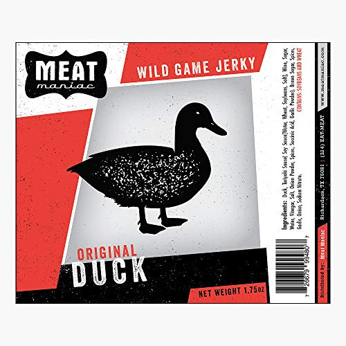 Meat Maniac Exotic Game Beef Jerky   Original Duck Jerky  175oz