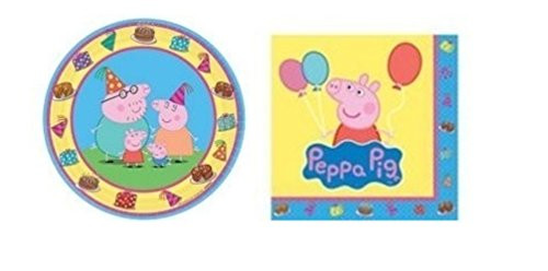 BirthdayExpress Peppa Pig Girls Childrens Party Supplies Dessert Pack - 8 Guests BirthdayExpress Peppa Pig Girls Childrens Party Supplies Dessert Pack - 8 Guests