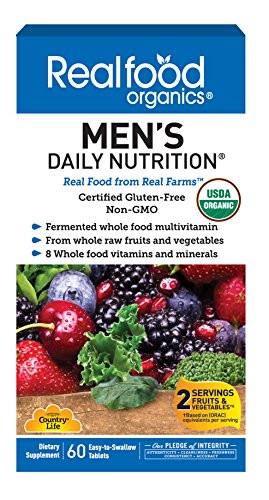 Country Life Realfood Organics   Men s Daily Nutrition Multivitamin   60 Easy to Swallow Tablets