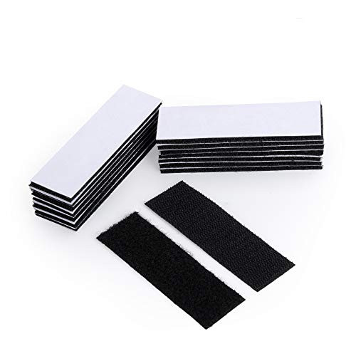 Heavy Duty Mounting Tape Double-Side Reclosable Hook Loop Strips Tape Sticky Fastener Waterproof Indoor Outdoor Use for Holds Picture Frame and Tools (15Pack- 3x10cm)