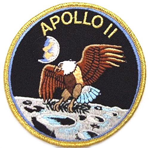 Blue Heron NASA Apollo 11 Mision Patch 4  Embroidered Iron Sew on Applique Patch