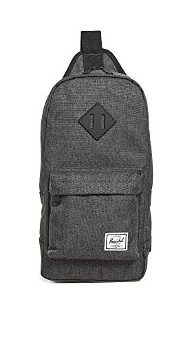 Herschel Heritage Shoulder Bag Backpack Black Crosshatch One Size 80L