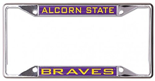 WinCraft Alcorn State University Braves License Plate Frame Metal with Inlaid Acrylic 4 Mount Holes WinCraft Alcorn State University Braves License Plate Frame Metal with Inlaid Acrylic 4 Mount Holes