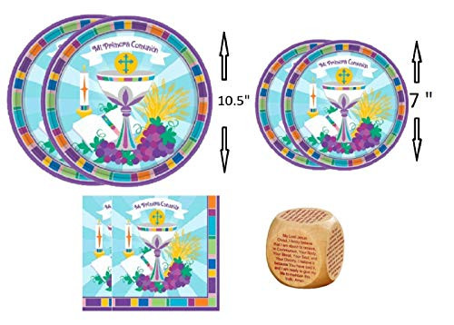 Mi Primera Comunion My First Communion Party Decorations for 16 Paper Plates Napkins A Catholic Prayer Cube Mi Primera Comunion My First Communion Party Decorations for 16 Paper Plates Napkins A Catholic Prayer Cube
