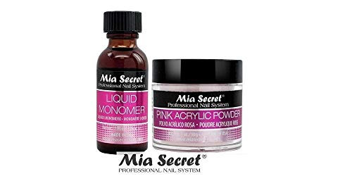 Mia Secret Acrylic Nail Powder Pink   Liquid Monomer 1 oz Set   USA
