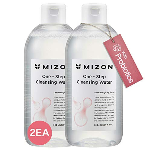 Mizon Micellar Cleansing Water with Probiotics 338 Ounces Cleansing and Makeup Remover Korean Cleansing Water with Probiotics and Natural Ingredients for Sensitive Skin  2 Pack 338 fl oz