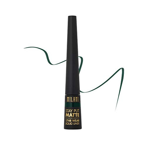 Milani Stay Put Matte Liquid Eyeliner   Waterproof Liquid Eyeliner Pen Long Lasting   Smudgeproof Makeup Pen  Safari Matte