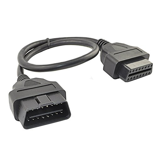 OLLGEN 1.64 Feet/50cm OBD II OBD2 Cable Cord,16 Pin Male to Female Extension Cable,Car Diagnostic Extender Cord Adapter
