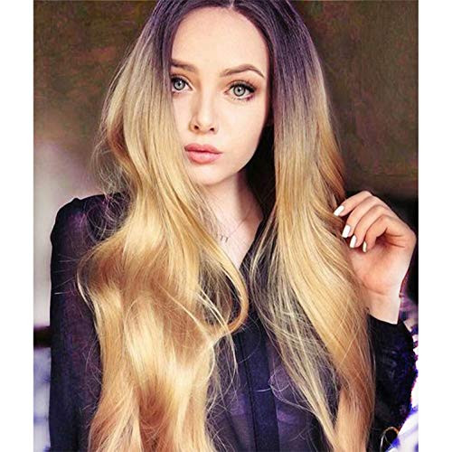 Long Synthetic Ombre Blonde Lace Front Wigs Wavy For Women Fashion Realistic Blonde Long Ombre Wig With Natural Hairline Plus Deep Brown Roots Middle Part Two Tone Lace Front Ash Blonde Wig 22 Inches Long Synthetic Ombre Blonde Lace Front Wigs Wavy For Women Fashion Realistic Blonde Long Ombre Wig With Natural Hairline Plus Deep Brown Roots Middle Part Two Tone Lace Front Ash Blonde Wig 22 Inches