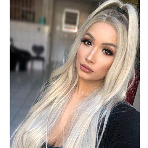 Long Ash Ombre Blonde Lace Front Wigs For Women 2 Tones Straight Mixed Blonde Synthetic Lace Wigs 22 Inches Dark Brown Roots Soft Lace Mix Platinum Ombre Hair Replacement Wigs With Realistic Hairline Long Ash Ombre Blonde Lace Front Wigs For Women 2 Tones Straight Mixed Blonde Synthetic Lace Wigs 22 Inches Dark Brown Roots Soft Lace Mix Platinum Ombre Hair Replacement Wigs With Realistic Hairline