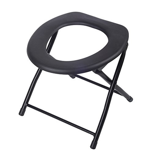 Folding Commode Chair Portable Toilet Seat 198 Pounds Capacity PTS01
