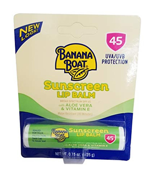 Banana Boat Aloe Vera with Vitamin E Sunscreen Lip Balm SPF 45 15 oz Pack of 6 Banana Boat Aloe Vera with Vitamin E Sunscreen Lip Balm SPF 45 15 oz Pack of 6