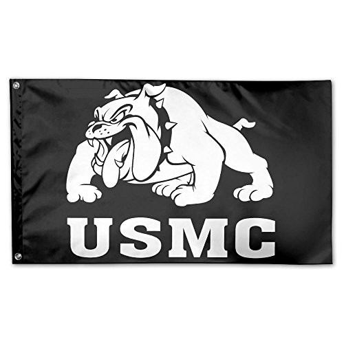 MoningV Marine Bulldog USMC Decorative Flag House Flag Yard Banner Garden Anniversary Home Outdoor 3  X 5