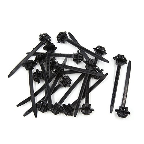 uxcell 20Pcs 5mm x 85mm Plastic Adjustable Self Locking Cable Ties Zip Wire Fastener Black