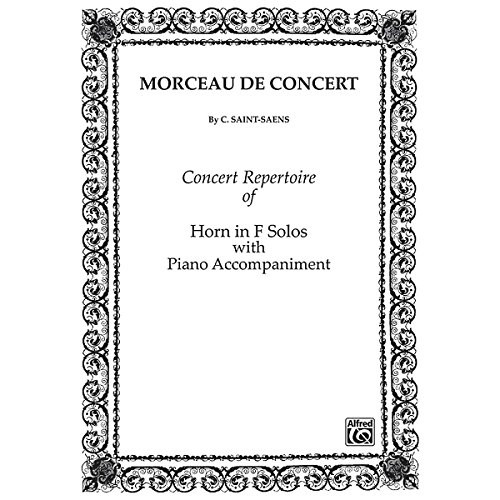 Alfred Morceau de Concert for French Horn By Camille Saint Saens Book