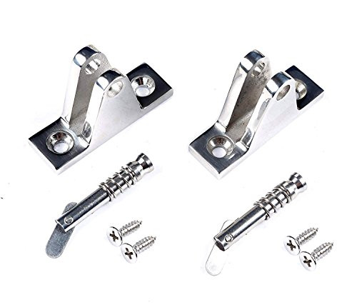 Mxeol Boat Bimini Deck Hinge with Quick Release Pin W Screws 316 Stainless Steel  Pair