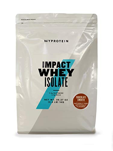 Myprotein® Impact Whey Isolate Protein Powder Gluten Free Protein Powder Muscle Mass Protein PowderDietary Supplement for Weight Loss GMO   Soy Free Whey Protein Powder Chocolate Smooth 22 Lbs