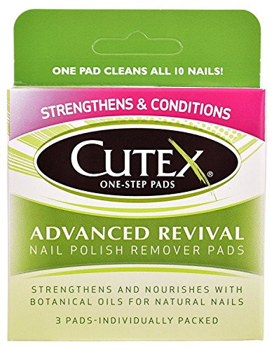 Cutex One Step Pads Advanced Revival Nail Polish Remover Pads 3 count